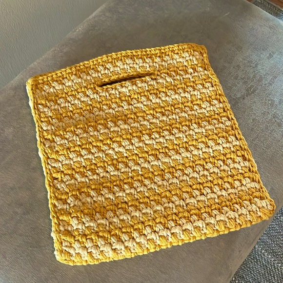 Pretty Woven Clutch, full size, fold over. - Picture 1 of 3